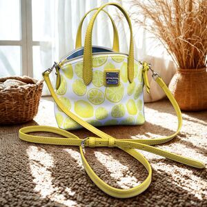 Rare Dooney & Bourke Limone Ruby Mini Crossbody Satchel With Detachable Strap
